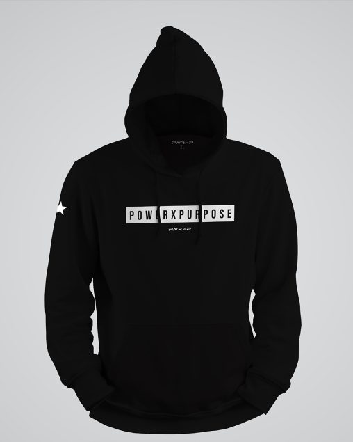 POWER X PURPOSE HOODIE (Premium Black)