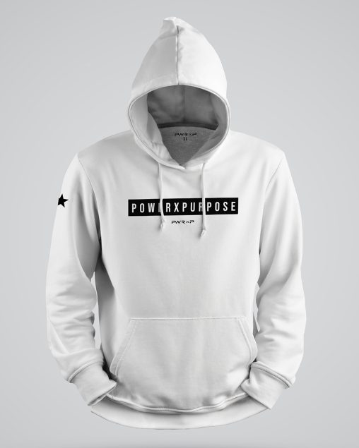 POWER X PURPOSE HOODIE (Premium White)