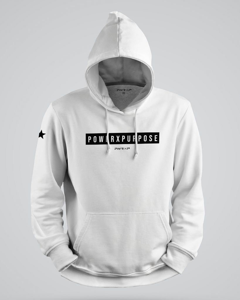 POWER X PURPOSE HOODIE (Premium White) ⋆ POWER X PURPOSE