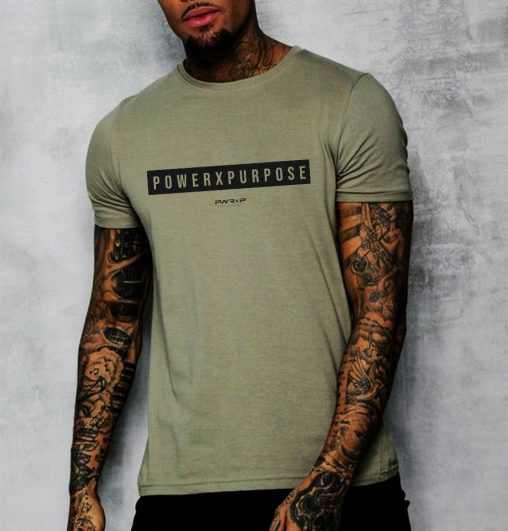 POWER X PURPOSE FLEX T-SHIRT (Khaki Green) - Image 2