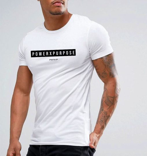 POWER X PURPOSE FLEX T-SHIRT (White) - Image 2