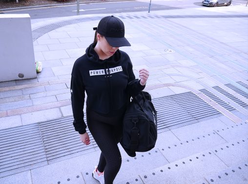 WOMEN'S STATEMENT CROP HOODIE (Black) - Image 3