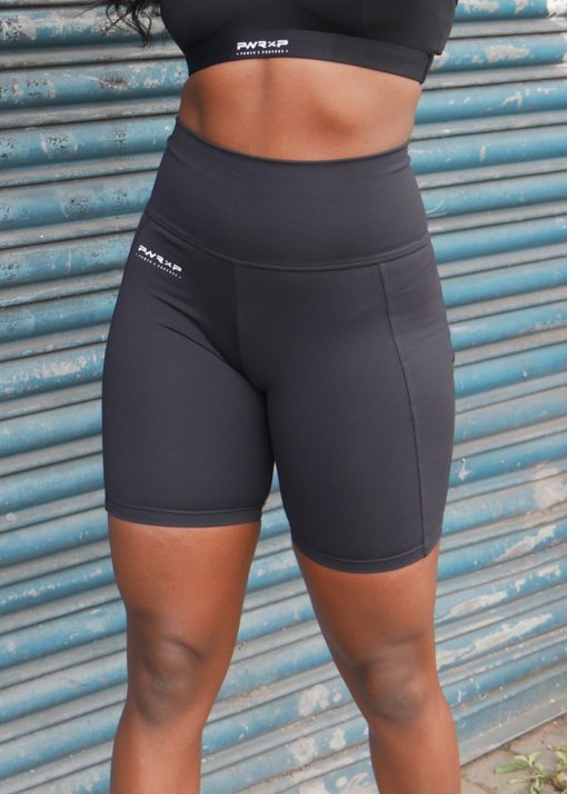 power x purpose women's intensity shorts high waisted black