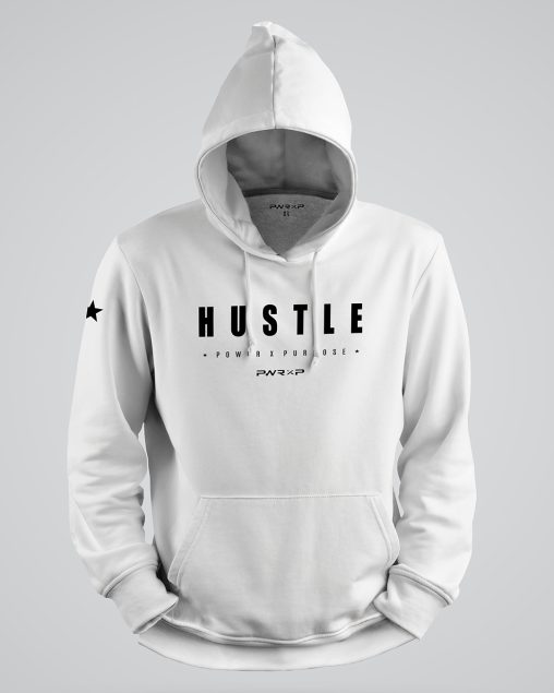 HUSTLE SPORTS HOODIE (Ice White)