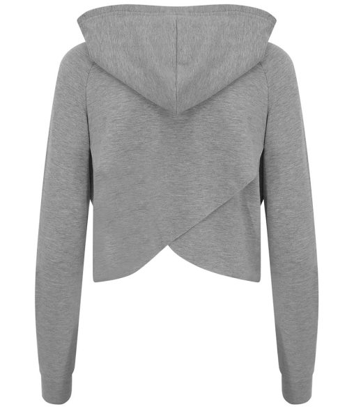 WOMEN'S STATEMENT CROP HOODIE (Grey) - Image 2