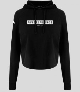 WOMEN'S STATEMENT CROP HOODIE (Black)
