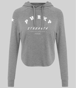 WOMEN'S STRENGTH CROP HOODIE (Grey)