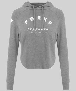 WOMEN'S STRENGTH CROP HOODIE (Grey)