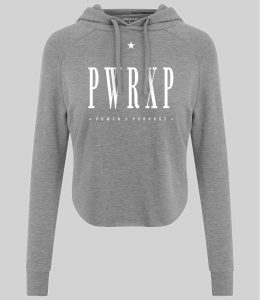 WOMEN'S PWRXP CROP HOODIE (Grey)