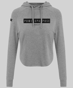 WOMEN'S STATEMENT CROP HOODIE (Grey)