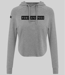 WOMEN'S STATEMENT CROP HOODIE (Grey)
