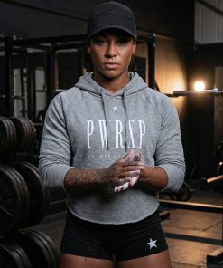 Alternative view of WOMEN'S PWRXP CROP HOODIE (Grey)