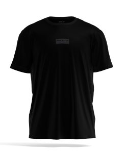 front of oversized t-shirt pump cover in black by power x purpose.