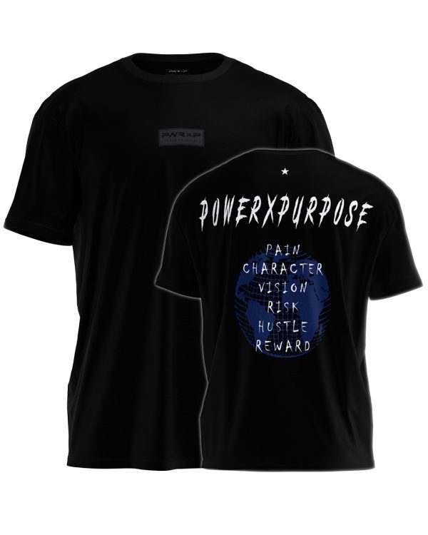 oversized t-shirt pump cover in black by power x purpose.