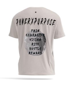 back of oversized t-shirt pump cover in sand colour by power x purpose.