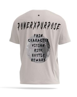 back of oversized t-shirt pump cover in sand colour by power x purpose.