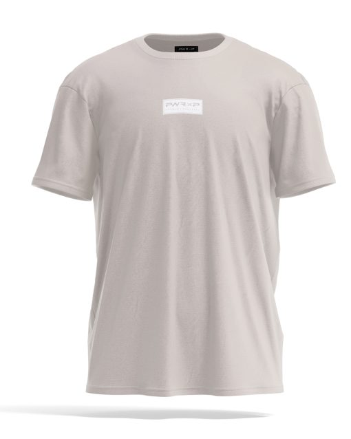 front of oversized t-shirt pump cover in sand colour by power x purpose.