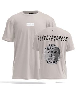 oversized t-shirt pump cover in sand colour by power x purpose.