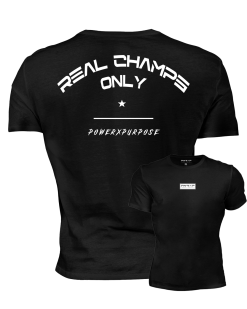 REAL CHAMPS ONLY FLEX T-SHIRT (Black)