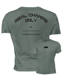 REAL CHAMPS ONLY FLEX T-SHIRT (Green Khaki)