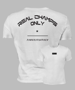 REAL CHAMPS ONLY FLEX T-SHIRT (White)