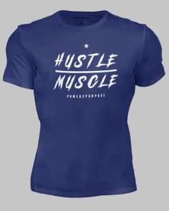 muscular black man wearing power x purpose hustle muscle fit flex t-shirt