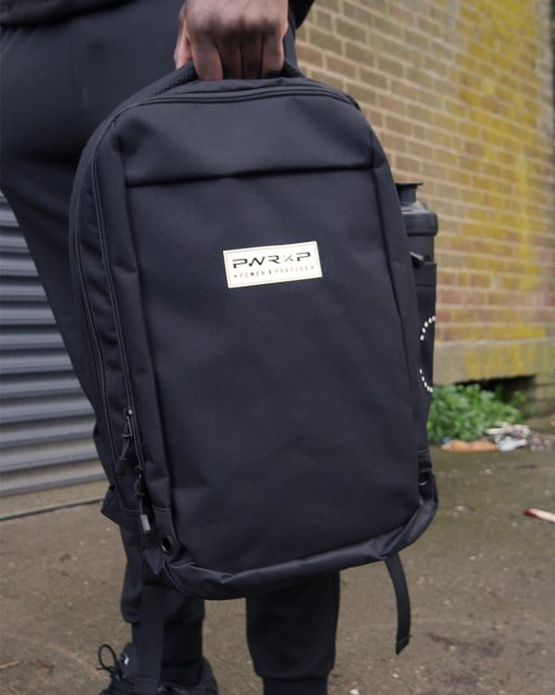 athlete wearing athlete sports gym bag by power x purpose