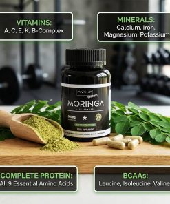 Alternative view of Organic Moringa Oleifera Capsules 960mg | BCAA | EAA | Amino Acid | Vegan Halal | 1 Month Supply