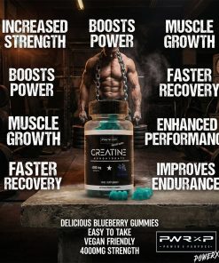 Alternative view of Triple Creatine Gummy Bundle – Blueberry Watermelon Pineapple | 180 Gummies | 4000mg | Vegan Halal