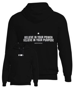 power x purpose believe in your power black hoodie mix